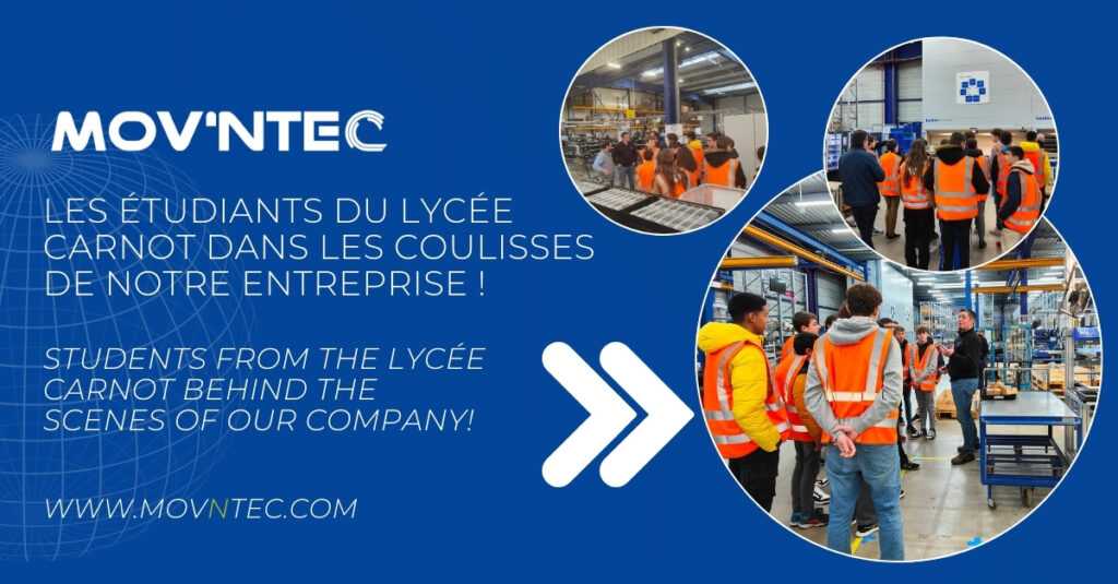 Dans le cadre de la semaine de l’industrie, nous avons ouvert les portes de MOV’NTEC aux étudiants du Lycée Carnot de Bruay-la-Buissière.